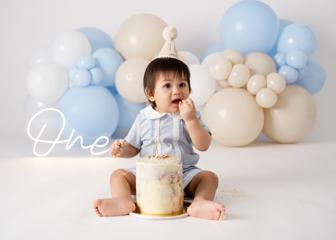 Sesión smash cake de primer cumpleaños en Culiacán, por Liz Limón Photo