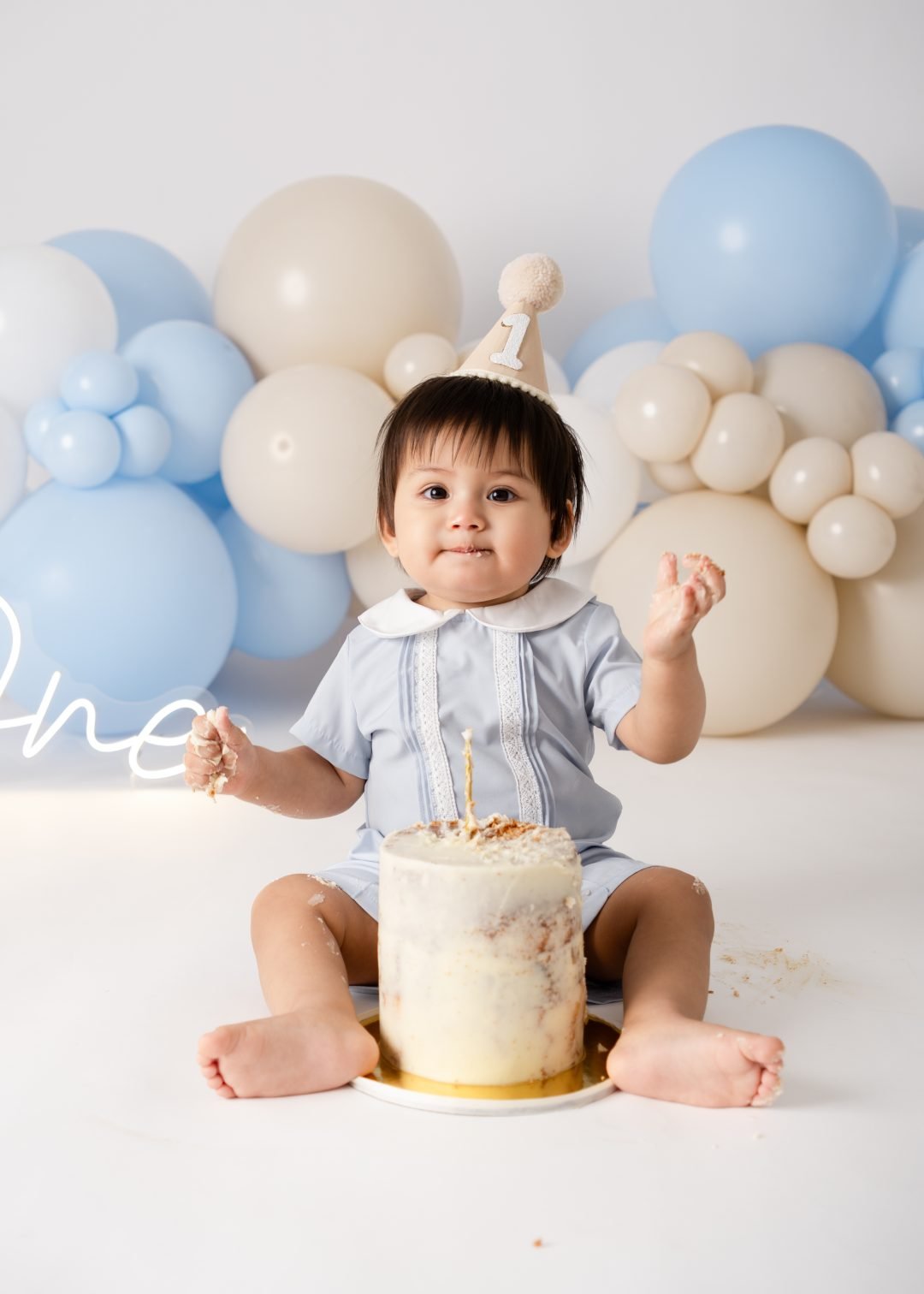 Sesión smash cake de primer cumpleaños en Culiacán, por Liz Limón Photo